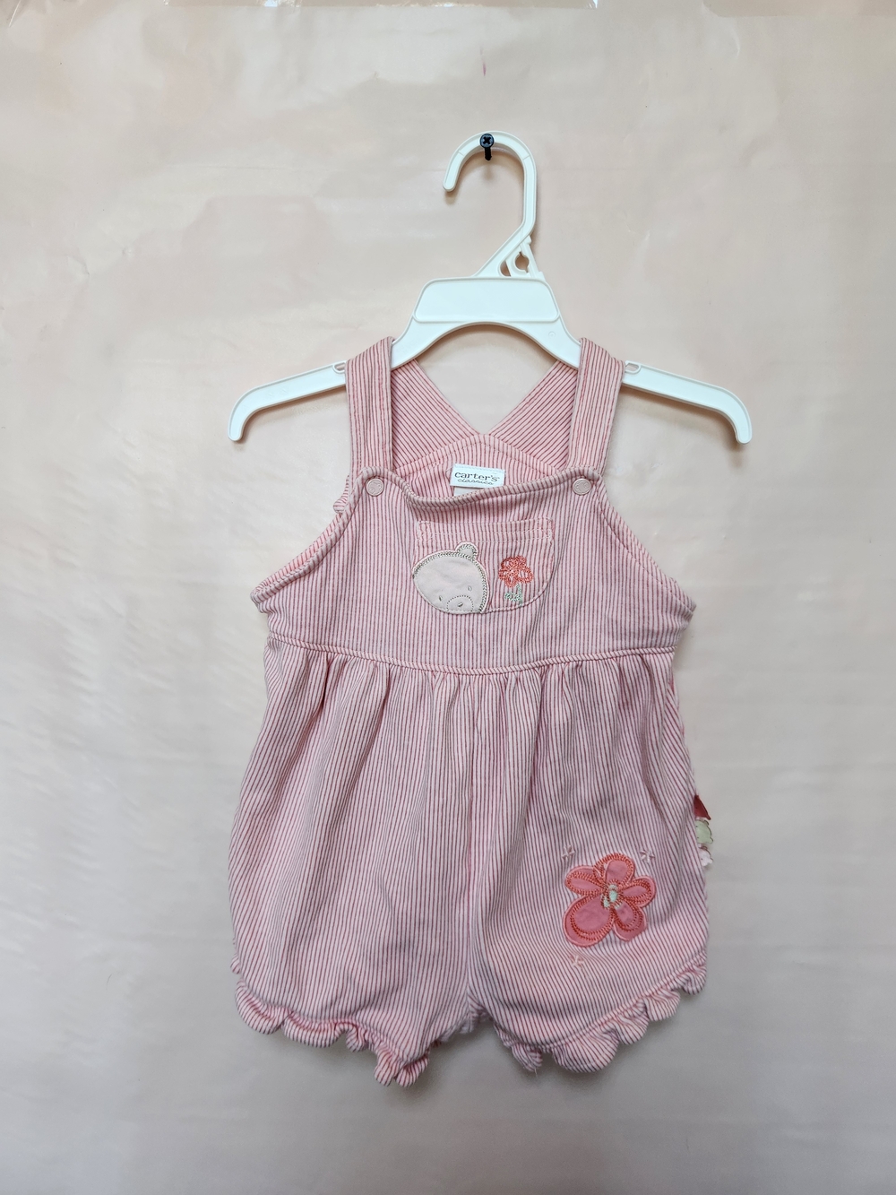 Carter's Pink Striped Baby Girl One-Piece Romper